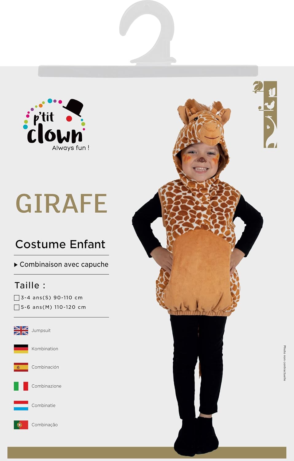 P'TIT CLOWN — Déguisement Animal Enfant Girafe 3-4 ans – Image 3