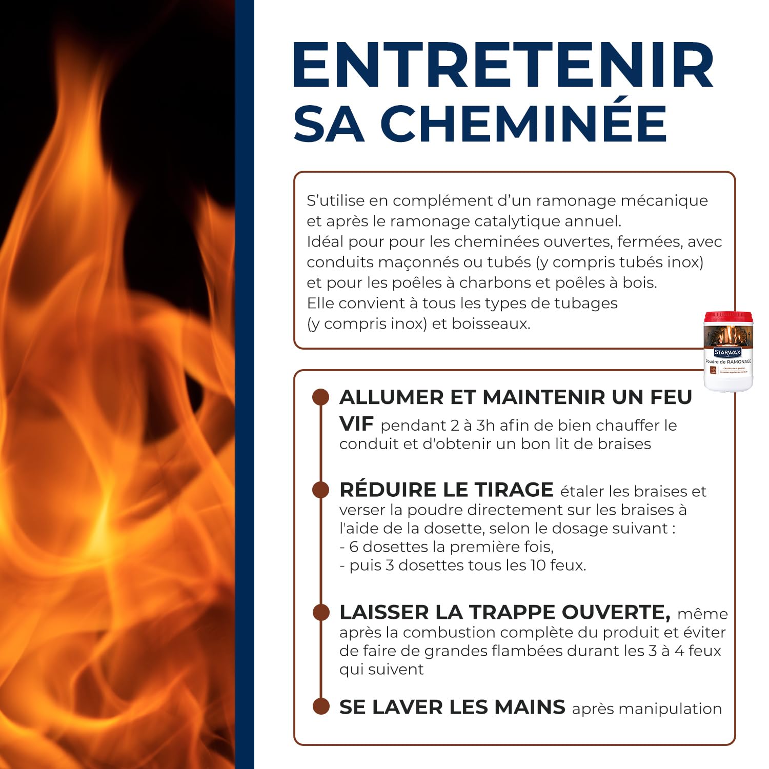 STARWAX — Poudre de Ramonage 1kg pour Poêle et Cheminée – Image 3
