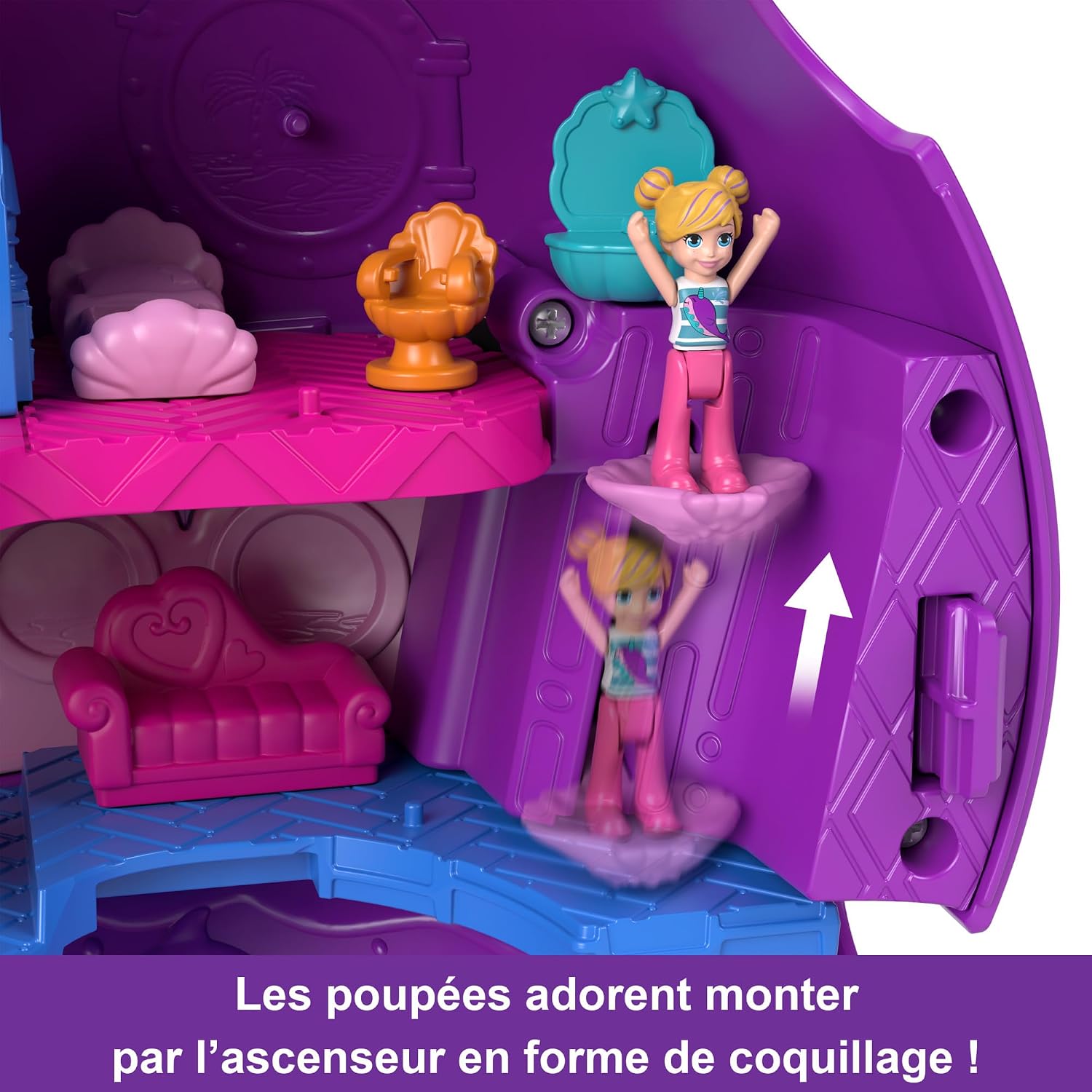 POLLY POCKET — Coffret Bateau Narval avec 2 Mini-Figurines – Image 3