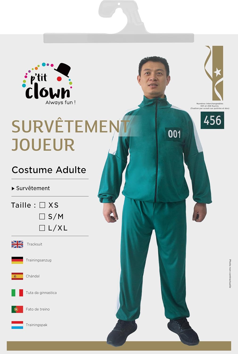 P'TIT CLOWN — Déguisement Survêtement Joueur Adulte – Image 2