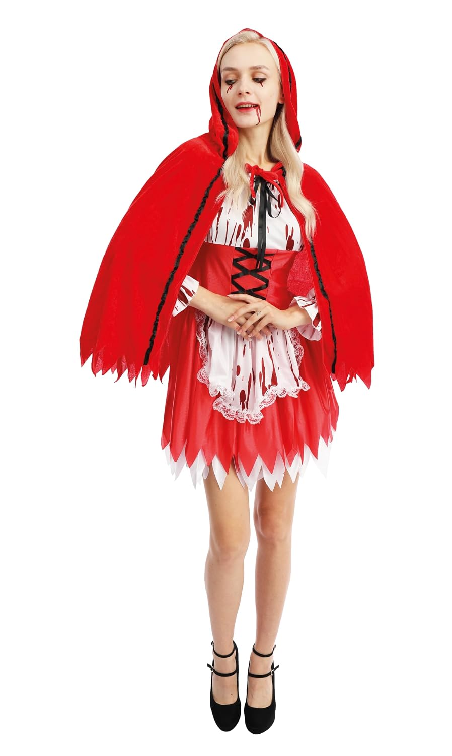 P'TIT CLOWN — Déguisement Petit Chaperon Rouge Sanglant L/XL – Image 4