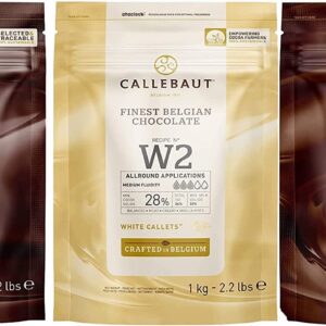 Callebaut, lait, noir et blanc pépites de chocolat (3 x 1kg Bundle)