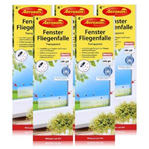 Aeroxon Piège à mouche adhésive pour fenêtre, transparent, pièces 5x4