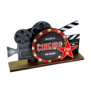 Centre de table en bois Hollywood 20 x 13 cm - Multicolore - Taille Unique