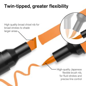 Alternative view of WINSOR & NEWTON Promarker Brush — Set de 6 marqueurs tons moyens