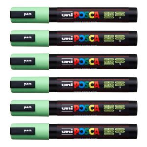 POSCA Uni-Ball PC-5M Lot de 12 marqueurs Vert clair