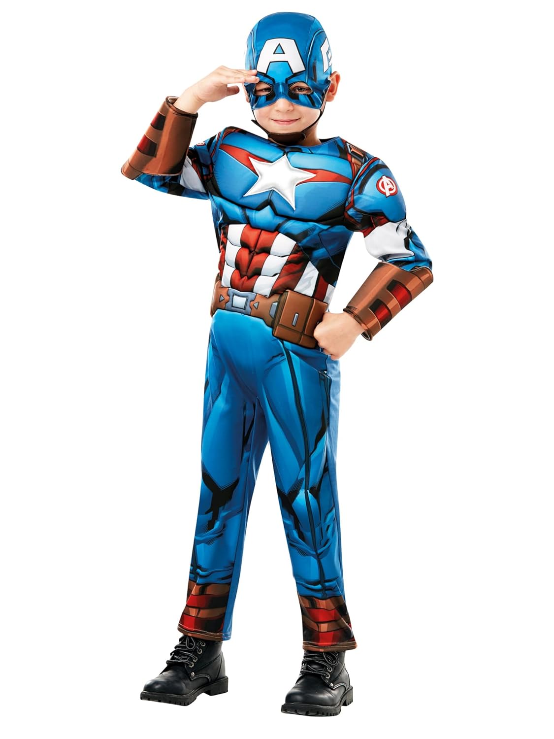 RUBIE'S — Déguisement luxe Captain America enfant bleu S 3-4 ans
