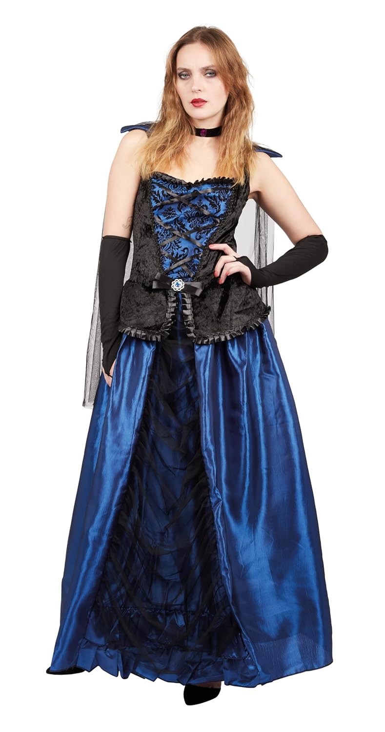 P'TIT CLOWN - Costume Comtesse Gothique - Déguisement Adulte Parfait pour Halloween, Fêtes Costumées et Évènements à Thème (L-XL)