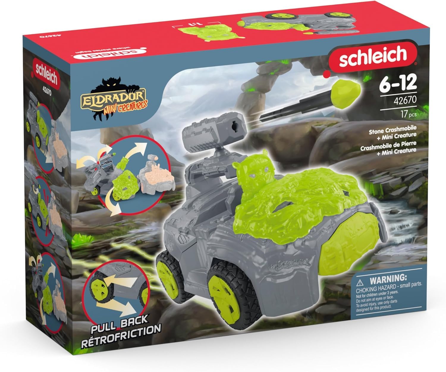 SCHLEICH Eldrador Creatures — Crashmobile de Pierre 17 pièces – Image 7
