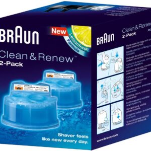 Braun - Pack de 2 Recharges de Liquide Nettoyant pour Système Clean & Renew - CCR2