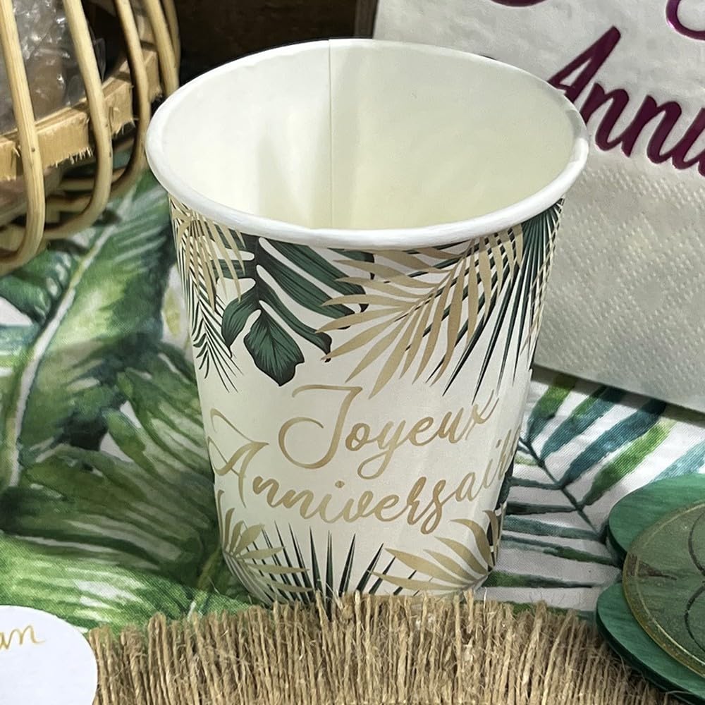 STC — Pack de 6 gobelets Anniversaire Tropical Party – Image 2