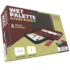 The Army Painter | Wet Palette Combo | Palette de Tri de Pinceaux de Première Qualité avec 50 Lingettess et 2 Éponges pour Peinture sur Figurine de Wargames