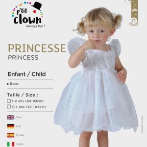 Alternative view of P'TIT CLOWN — Robe enfant princesse étoile blanche 5/6 ans