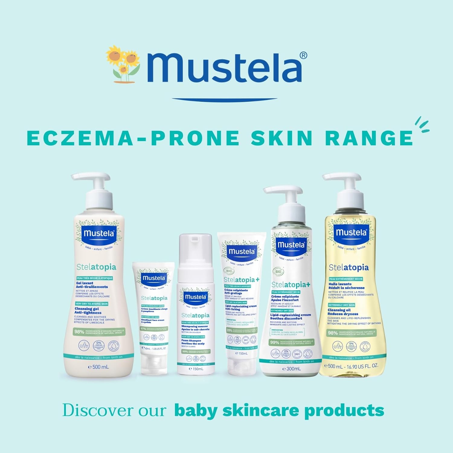MUSTELA Stelatopia — Huile de Bain 500ml Peaux Atopiques – Image 4