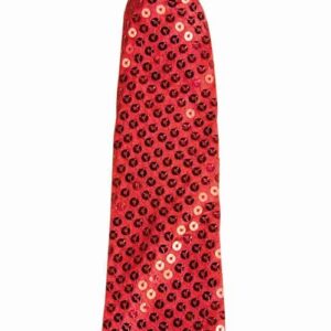 P'TIT CLOWN - 60244 - Cravate Sequins avec Élastique Brillante - Glitter Tie - Accessoire de Déguisement - Parfait pour Carnaval, Soirées Costumées, Fêtes à Thèmes, Nouvel An - Adulte - Rouge
