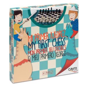 Cayro - Mes Premiers Échecs - Modèle Enfant - + 6 - Jeux De Société pour Enfants Et Adultes - Plateau Pliable - Idéal pour Apprendre À Jouer - 2 Joueurs