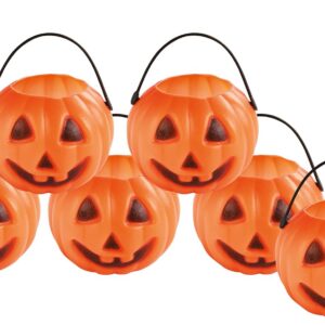 P'tit Clown - Mini Pots - Chaudrons - Parfaits pour Récolte de Bonbons d'Halloween - Lot de 6 (Mini pots de citrouille)