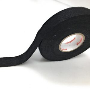 Ruban en tissu noir 25 m x 19 mm