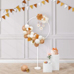 CAM ET LEON - Support à Ballons - Réutilisable - Parfait pour Décoration Saint Valentin, Anniversaires, Mariages, Bay Shower, Baptême, Fêtes, Célébrations - Hauteur 150 cm (Support à ballons - cercle)