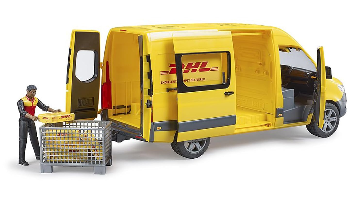 BRUDER MB Sprinter DHL — Camionnette avec chauffeur et colis – Image 2