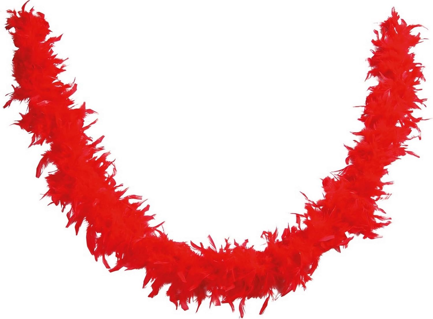 P'tit Clown - 21602 - Boa plumes - Rouge - Longueur 160 cm - Unisexe - Accessoire parfait pour Déguisement, Charleston, Années 20, Flapper, Carnaval, Fête costumée