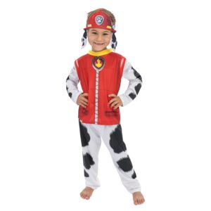 Chaks - Costume Marcus pour enfants, tenue officielle Pat’ Patrouille, ensemble 3 pièces avec bandeau, t-shirt et pantalon pour carnaval