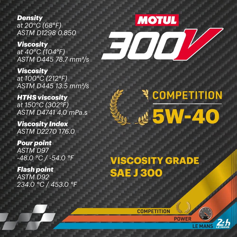 MOTUL Huile moteur 300V 5W-40 Huile Competition 2 L – Image 5