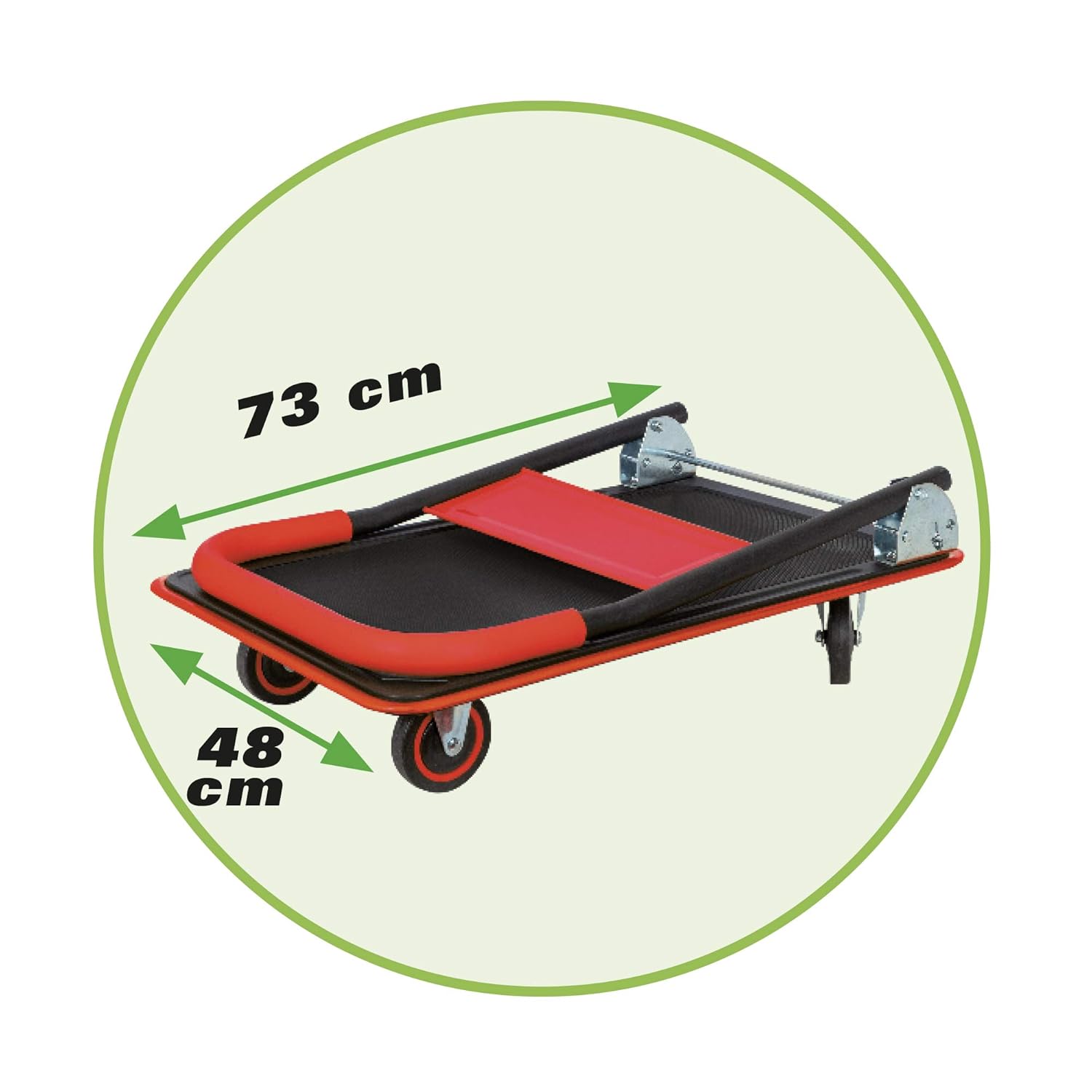 RIBIMEX PRCDT150 — Chariot Pliant 200 kg 4 Roues – Image 2