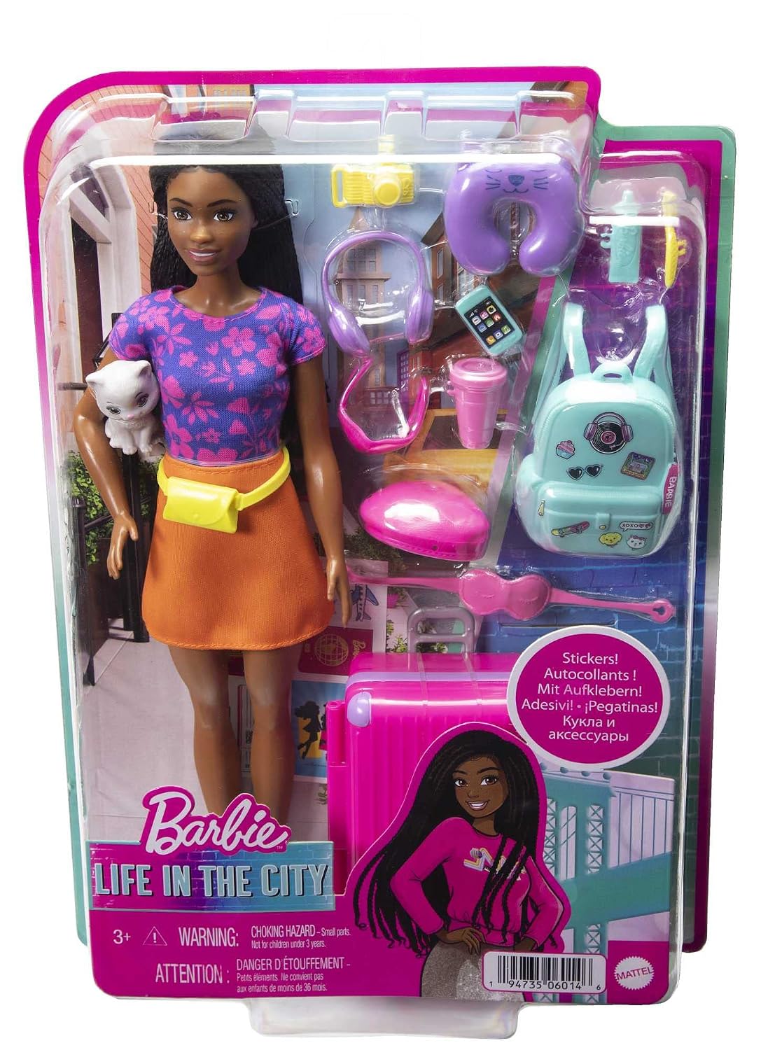 BARBIE Une Vie de Citadine — Coffret Poupée Brooklyn et Chaton – Image 6