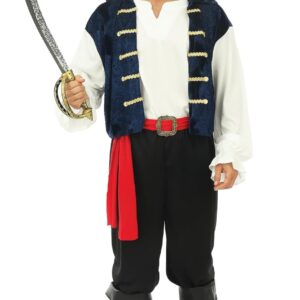P'TIT CLOWN - Déguisement Pirate - Parfait pour Carnaval, Fêtes à Thèmes, Soirées Costumées, Halloween, Cosplay, Manga - Bleu (Homme, L-XL)
