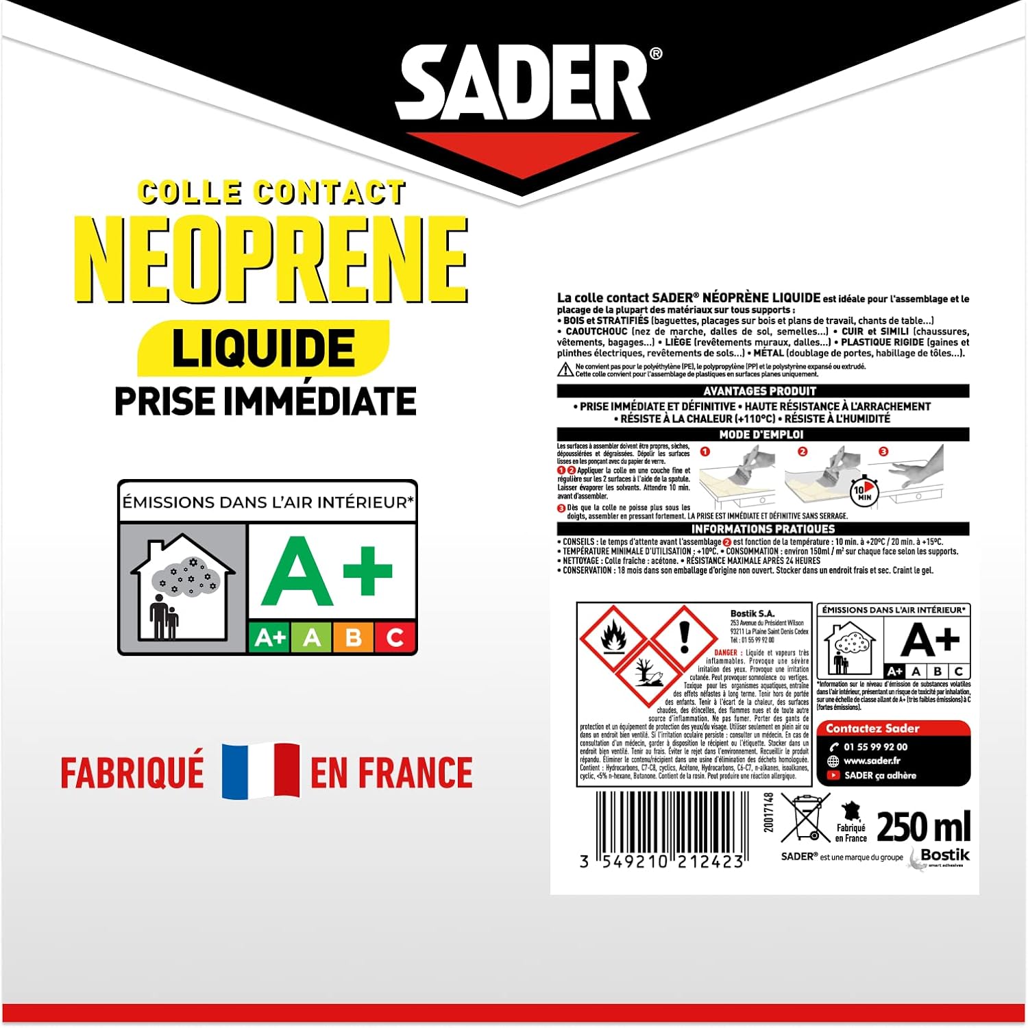 SADER — Colle Contact Néoprène Liquide 250 ml – Image 4