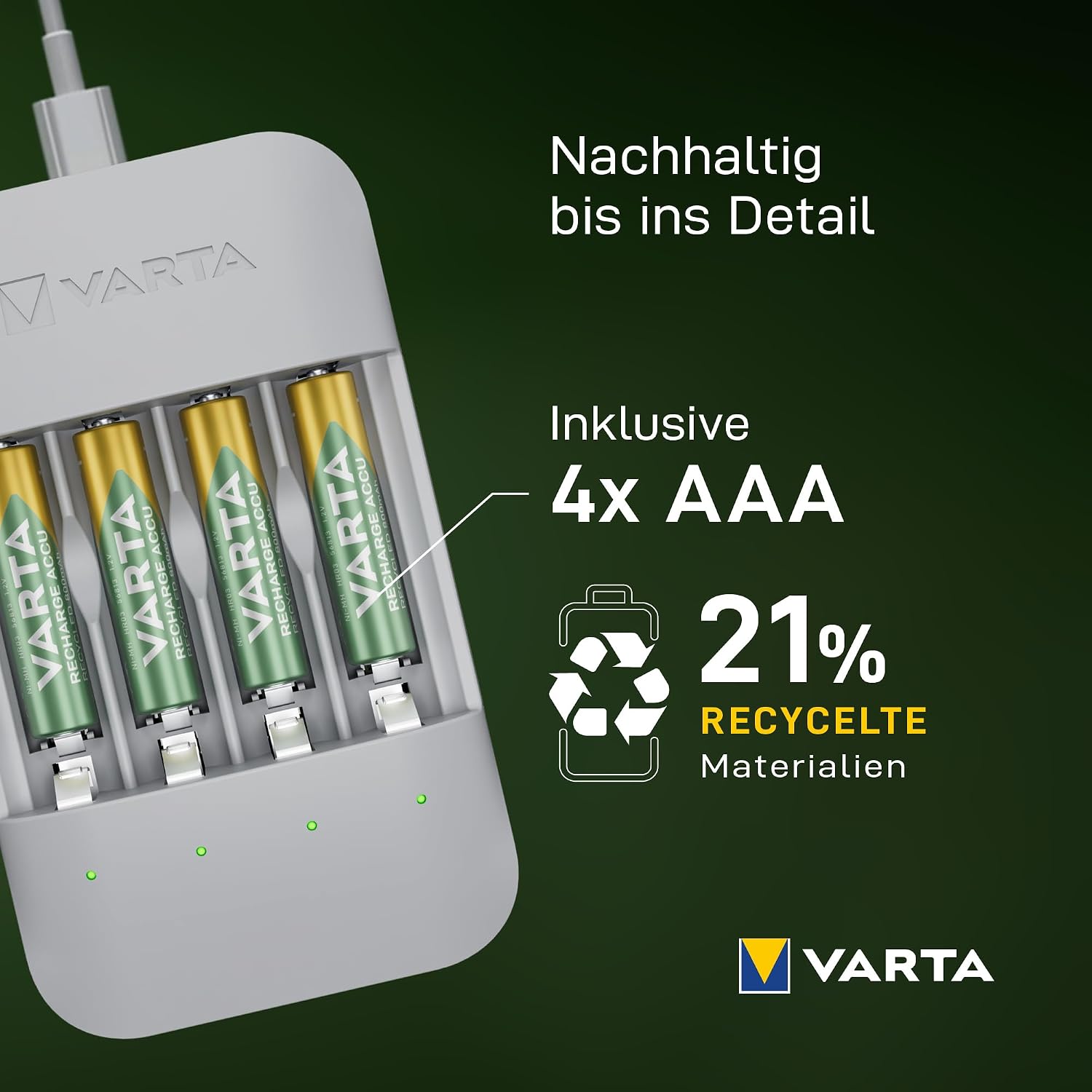VARTA Eco Charger Pro — Chargeur 4 piles AAA 800mAh – Image 4