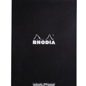 RHODIA 185039C - Notepad Bloc-Notes à Spirale (Reliure Intégrale) Noir - A4 21 x 29,7 cm - Pointillés Dot - 80 F Détachables - Papier Clairefontaine 80 g/m² - Couverture en Carte Enduite