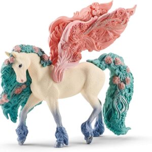 Schleich BAYALA | Pégase Fleuri 70590 | Ailes décorées de Fleurs et de Paillettes | Figurines détaillées à Collectionner | Cadeau pour Filles et garçons | Figurine dès 5 Ans | 14 x 7 x 13 cm