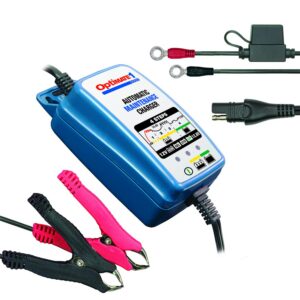 TecMate OptiMate 1 DUO, TM402-D, Chargeur-Mainteneur batterie lithium 12.8V LifePO4 OU 12V au plomb-acide STD AGM GEL