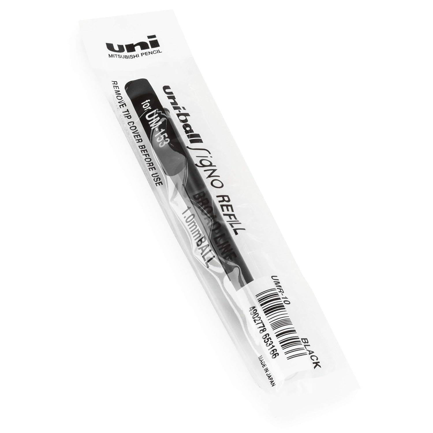 Uni-Ball Signo UM-153 Lot de 12 recharges pour stylo à encre gel Pointe 1,0 mm Noir – Image 3