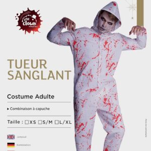 Alternative view of P'TIT CLOWN — Costume Tueur Sanglant Adulte