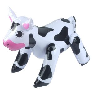 Henbrandt Vache gonflable en forme de vache - Jouet gonflable - Décoration de fête - Accessoire de déguisement - Accessoire de fête à la piscine - Accessoires de photomaton