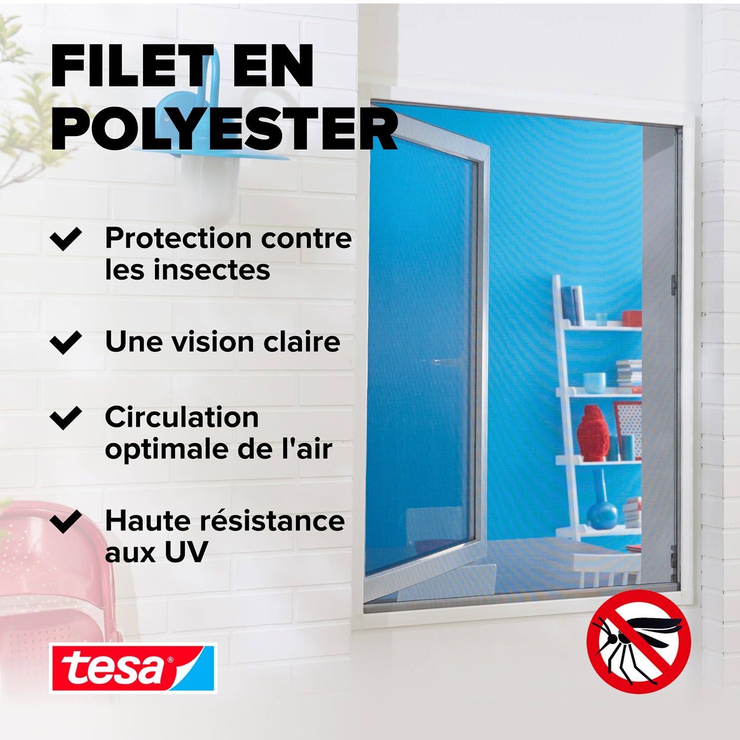 TESA Insect Stop COMFORT — Moustiquaire anthracite 120x240 cm – Image 4