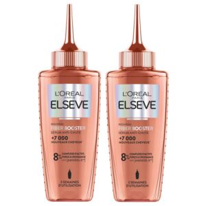 L’OREAL PARIS – Elseve Fiber Booster – Sérum Anti-Chute – Cure 6 Semaines* - Stimule la Pousse* – Augmente la Densité Capillaire – Hommes & Femmes - Enrichi en Aminexil-R – lot de 2 x 102ml