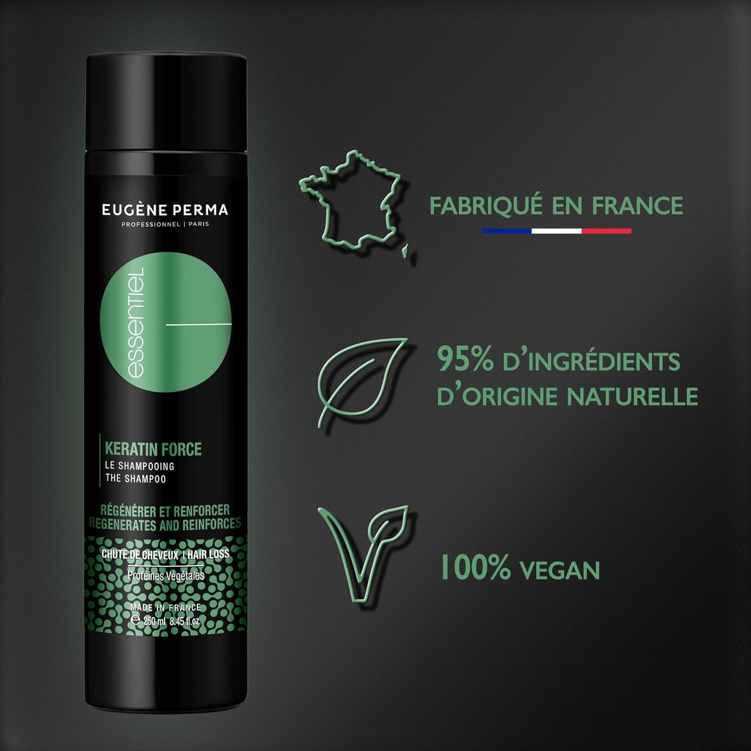 ESSENTIEL — Shampooing Keratin Force Cèdre 250 ml – Image 5