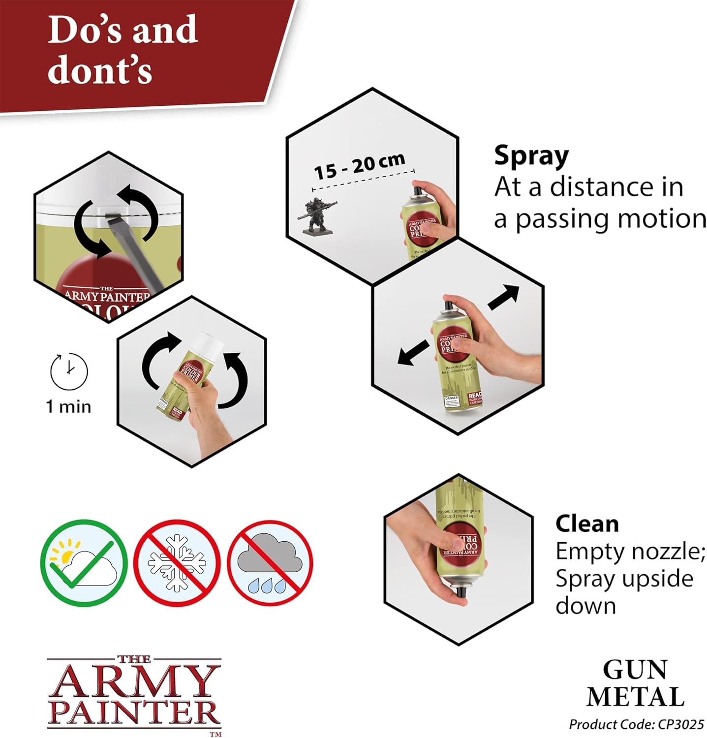 THE ARMY PAINTER Colour Primer Gun Metal — Spray acrylique 400 ml – Image 4