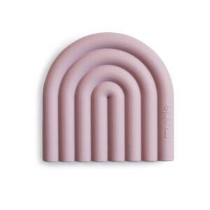 Mushie Jouet de Dentition en Silicone Arc-En-Ciel en Silicone Sans BPA | Accessoires pour Bébé | Matériel Durable & de Haute Qualité | Mauve