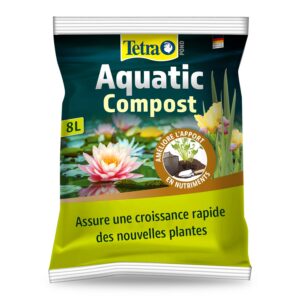 Tetra Pond AquaticCompost - Engrais, Terreau pour Fond de Bassin – Nutriments pour Plantes de Bassin de Jardin et d’Ornement - Favorise la Croissance des Plantes – 8 L