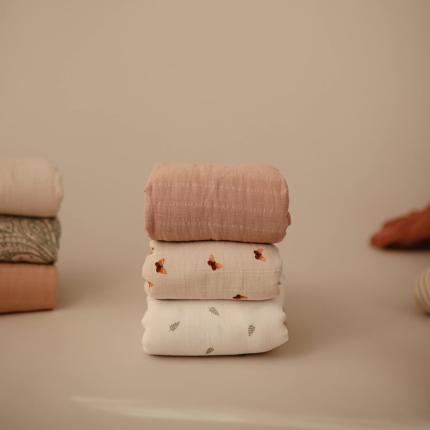 MUSHIE — Couverture d’emmaillotage bébé en mousseline 0-3 mois – Image 5