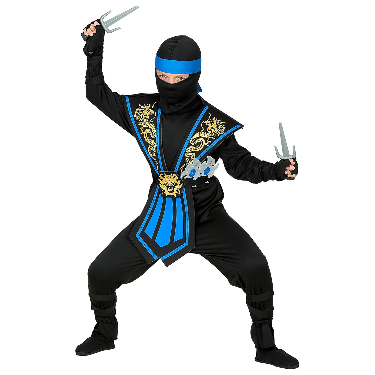 WIDMANN — Costume Ninja Bleu 140 cm 8-10 ans – Image 3
