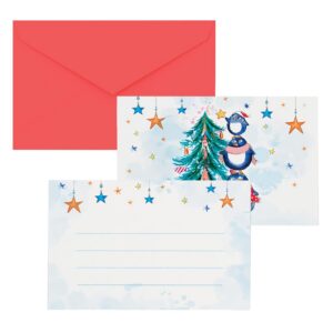 CAM ET LEON - Accessoires Décoration Noël - Fête d'Enfant - Assiettes, Gobelets - Serviettes, Pailles, Confettis, Ballons, Carton d'invitations, Pique à Gâteau, Centre de Table (Carton Invitation x8)