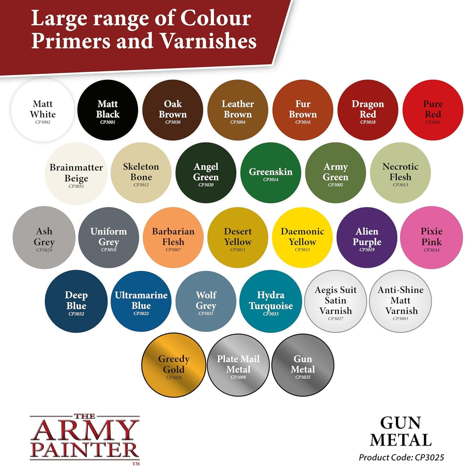 THE ARMY PAINTER Colour Primer Gun Metal — Spray acrylique 400 ml – Image 5