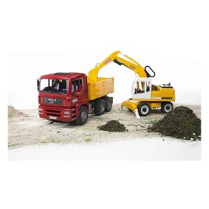 Alternative view of BRUDER MAN TGA — Camion-benne avec pelle Liebherr 1:16
