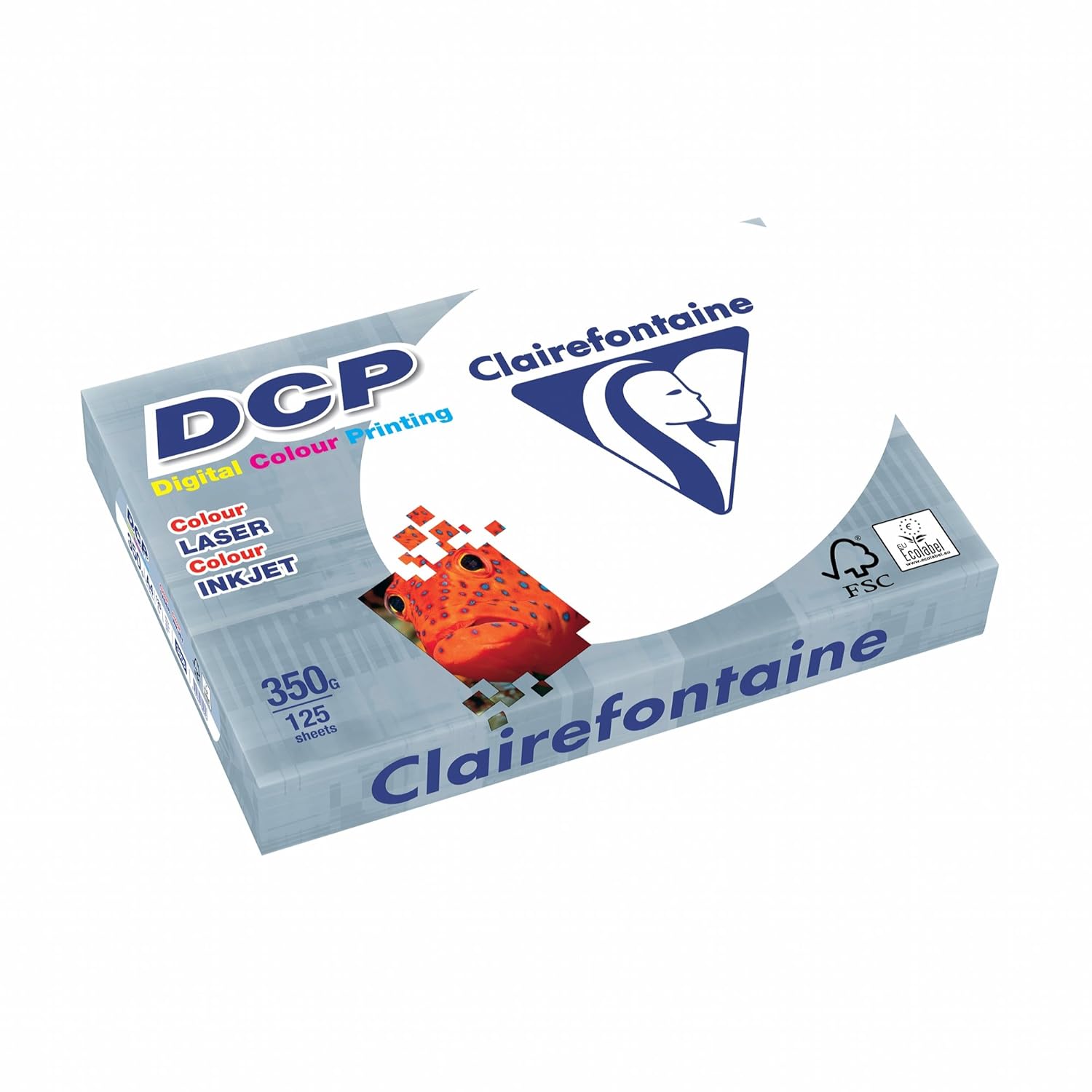 Clairefontaine 3806C - Digital Color Printing - A4, 350g/m2, Nombre de feuilles : 125 - Couleur: Blanc (170 CIE)